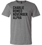 Phonetic Alphabet CRNA T-Shirt