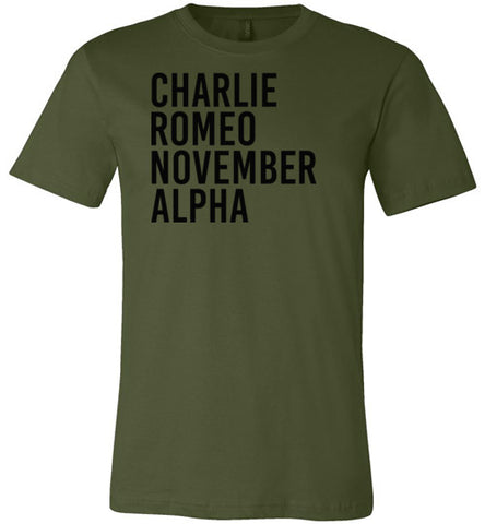 Phonetic Alphabet CRNA T-Shirt