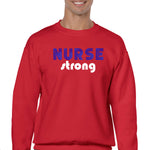 Retro Nurse Strong Crewneck Sweatshirt