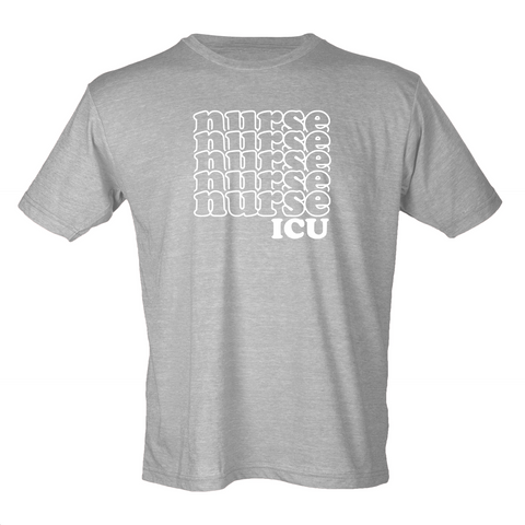 Retro Stacked Nurse T-Shirt - ICU